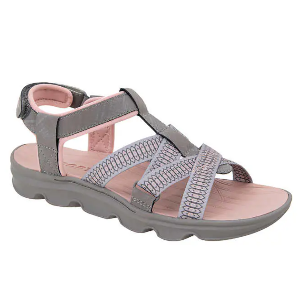 Jsport Ladies' Strap Sandal, Gray